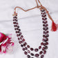 Natural Ruby & Pearl  Gemstone Beads Necklace Jewelry