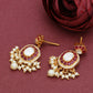 925 Silver Moissanite Polki Stud Red Earrings