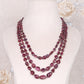 Natural Ruby Gemstone Beads Necklace Jewelry