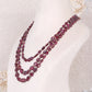 Natural Ruby Gemstone Beads Necklace Jewelry