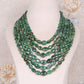 Natural Emerald Gemstone Beads Necklace Jewelry