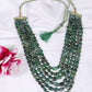 Natural Emerald Gemstone Beads Necklace Jewelry