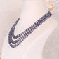 Natural Iolite & Pearl Gemstone Beads Necklace Jewelry