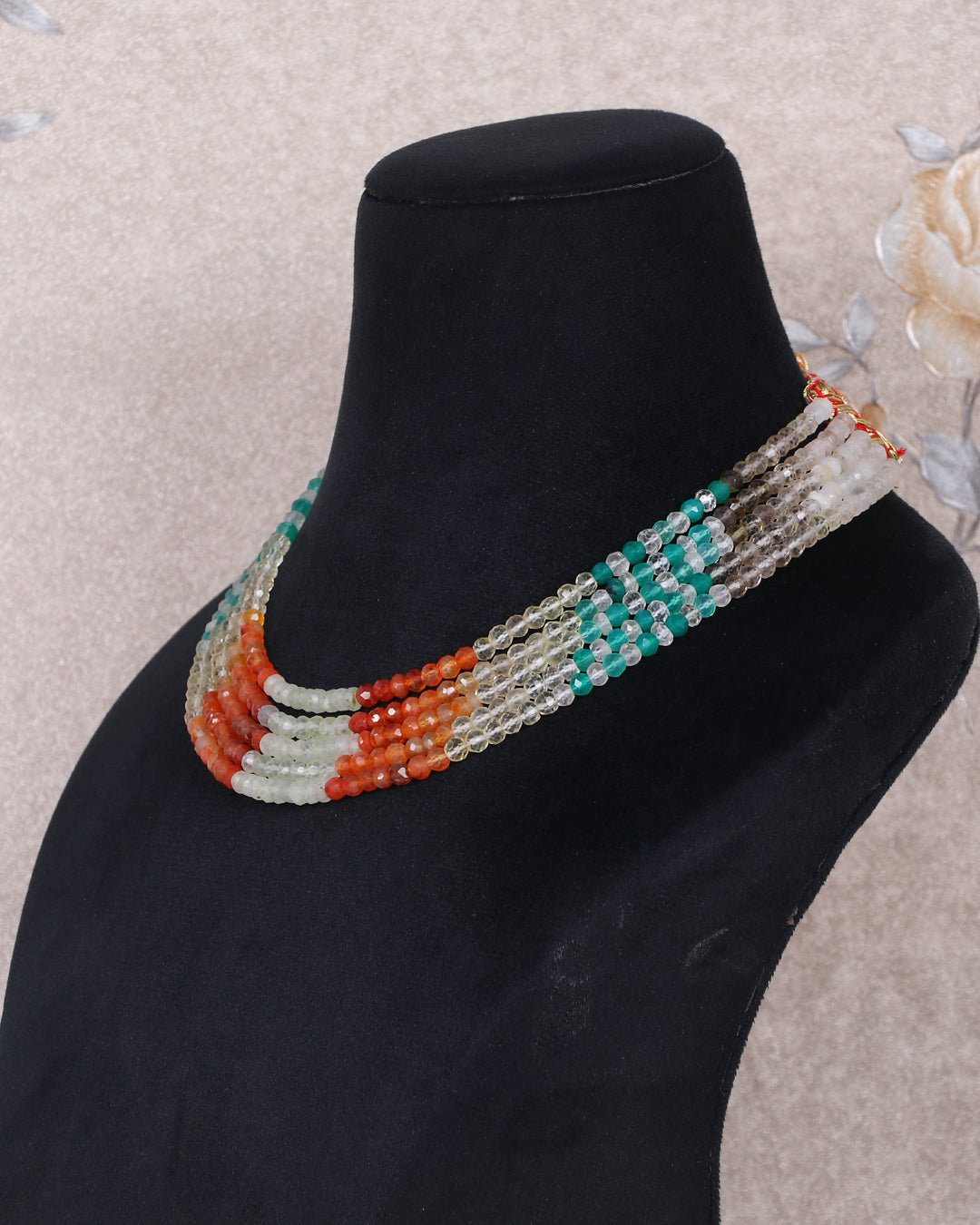 Natural Multi Semi Precious Gemstone Beads Necklace Jewelry