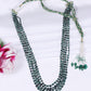 Natural Emerald & Pearl Gemstone Beads Necklace Jewelry