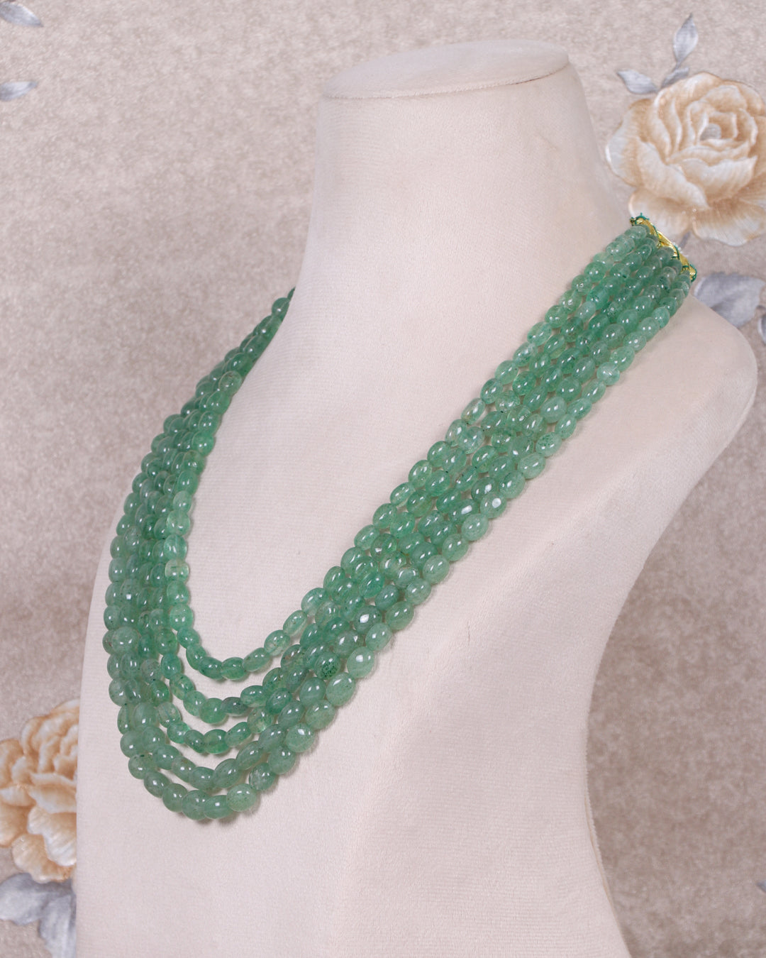 Natural Green Strawberry Quartz Gemstone Beads Necklace Jewelry