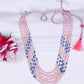 Natural Morganite & Kynaite Gemstone Beads Necklace Jewelry