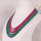 Natural Emerald & Ruby Gemstone Beads Necklace Jewelry