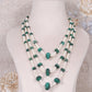 Natural Emerald & Pearl Gemstone Beads Necklace Jewelry