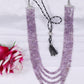 Natural Amethyst Gemstone Beads Necklace Jewelry