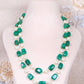 Natural Green Quartz & Pearl Gemstone Beads Necklace Jewelry