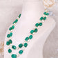 Natural Green Quartz & Pearl Gemstone Beads Necklace Jewelry