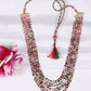 Natural Multi Tourmaline Gemstone Oval Beads Necklace Jewelry