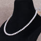 Natural Freshwater Pearl Gemstone Round Beads Necklace Jewelry