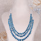 Natural Neon Apatite & Pearl Gemstone Pear Beads Necklace Jewelry
