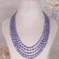 Natural Tanzanite & Pearl Gemstone Oval Beads Necklace Jewelry