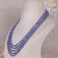 Natural Tanzanite & Pearl Gemstone Oval Beads Necklace Jewelry