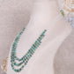 Natural Emerald & Pearl Gemstone Pear Beads Necklace Jewelry