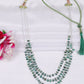 Natural Emerald & Pearl Gemstone Pear Beads Necklace Jewelry