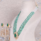925 Silver Emerald & Pearl Polki Designer Necklace Jewelry