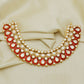 925 Silver Moissanite Polki Red Choker Necklace