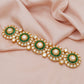 925 Silver Polki Green Choker Necklace