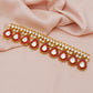 925 Silver Polki Red Choker Necklace