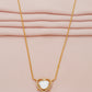 925 Silver Moissanite Polki Heart Shape Necklace