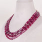 Red Quartz And Pearl Gemstone Beads Necklace Jewelry