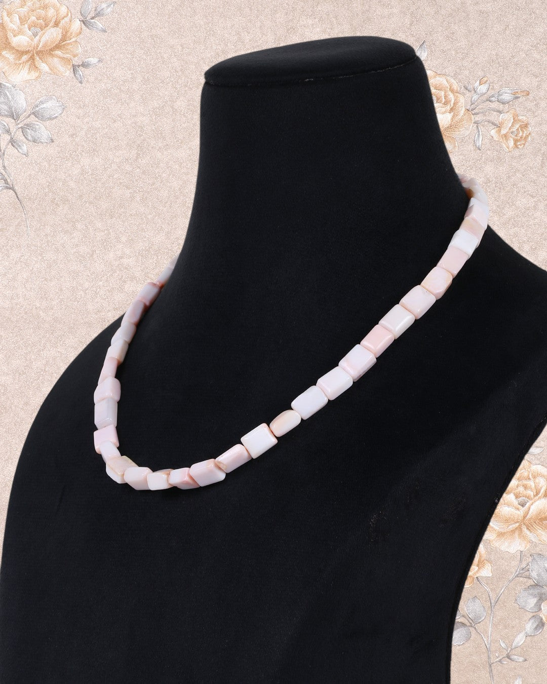 Pink Opal Gemstone Beads Necklace Jewelry