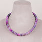 Purple Opal Gemstone Rondelle Smooth Beads Necklace Jewelry