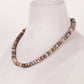 Brown Opal Gemstone Rondelle Smooth Beads Necklace Jewelry