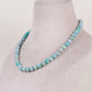 Blue  Opal Gemstone Round Smooth Beads Necklace Jewelry