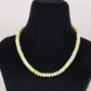 yellow Opal Gemstone Rondelle  Smooth Beads Necklace Jewelry