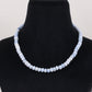 Blue Opal Gemstone Rondelle  Smooth Beads Necklace Jewelry