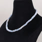 Blue Opal Gemstone Rondelle  Smooth Beads Necklace Jewelry