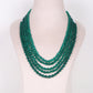Natural Green Onyx And Pearl Gemstone Beads Necklace Jewelry