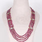 925 Silver Ruby Gemstone Beads Necklace Jewelry