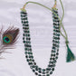 Natural Emerald And Pearl Gemstone faceted Beads Necklace Jewelry