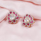 925 Silver Moissanite Pink Gemstone Earring