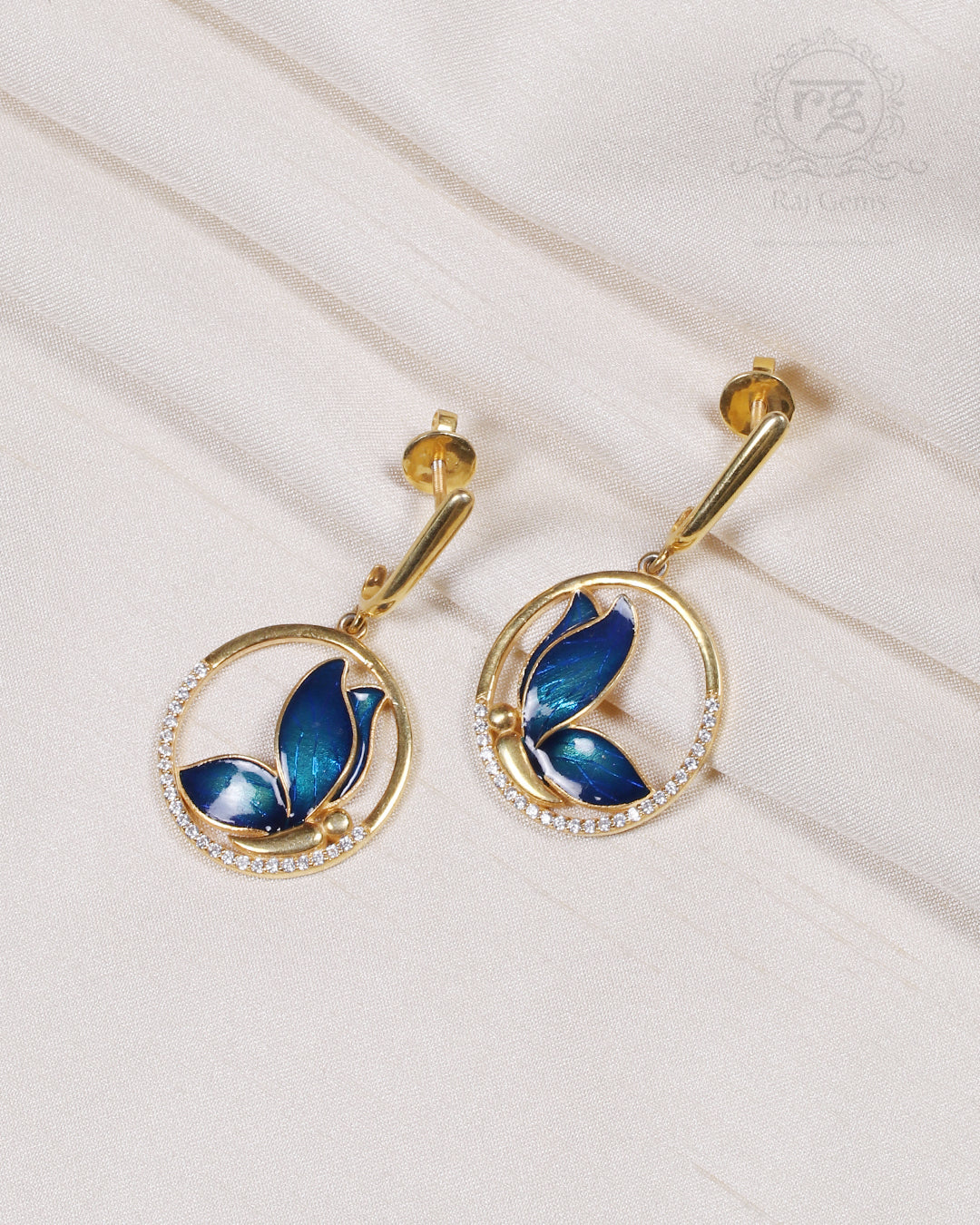 925 Silver Blue Earring