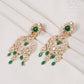 925 Silver Moissanite Green Earring