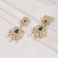 925 Silver Moissanite Green Earring