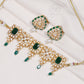 925 Silver Moissanite Green Necklace Jewelry