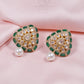 925 Silver Moissanite Green Earring