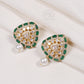 925 Silver Moissanite Green Earring