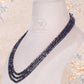 Iolite And Pearl Gemstone Beads Necklace Jewelry