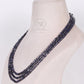 Iolite And Pearl Gemstone Beads Necklace Jewelry