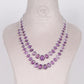 Amethyst And Pearl Gemstone Pear Beads Necklace Jewelry