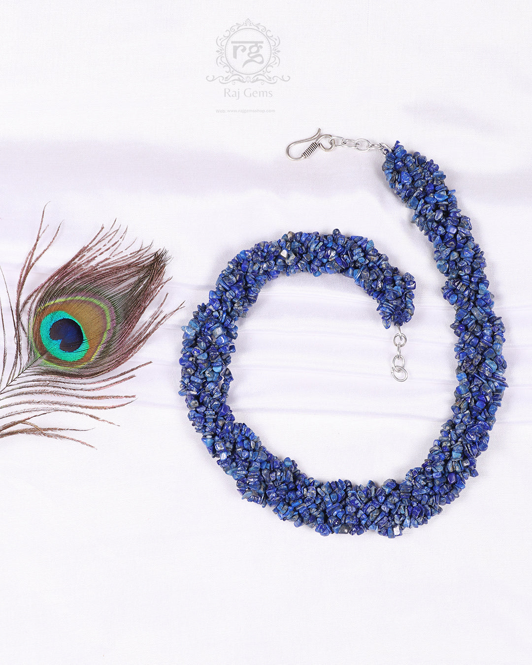 Natural Lapis Lazuli Gemstone Beads Necklace Jewelry